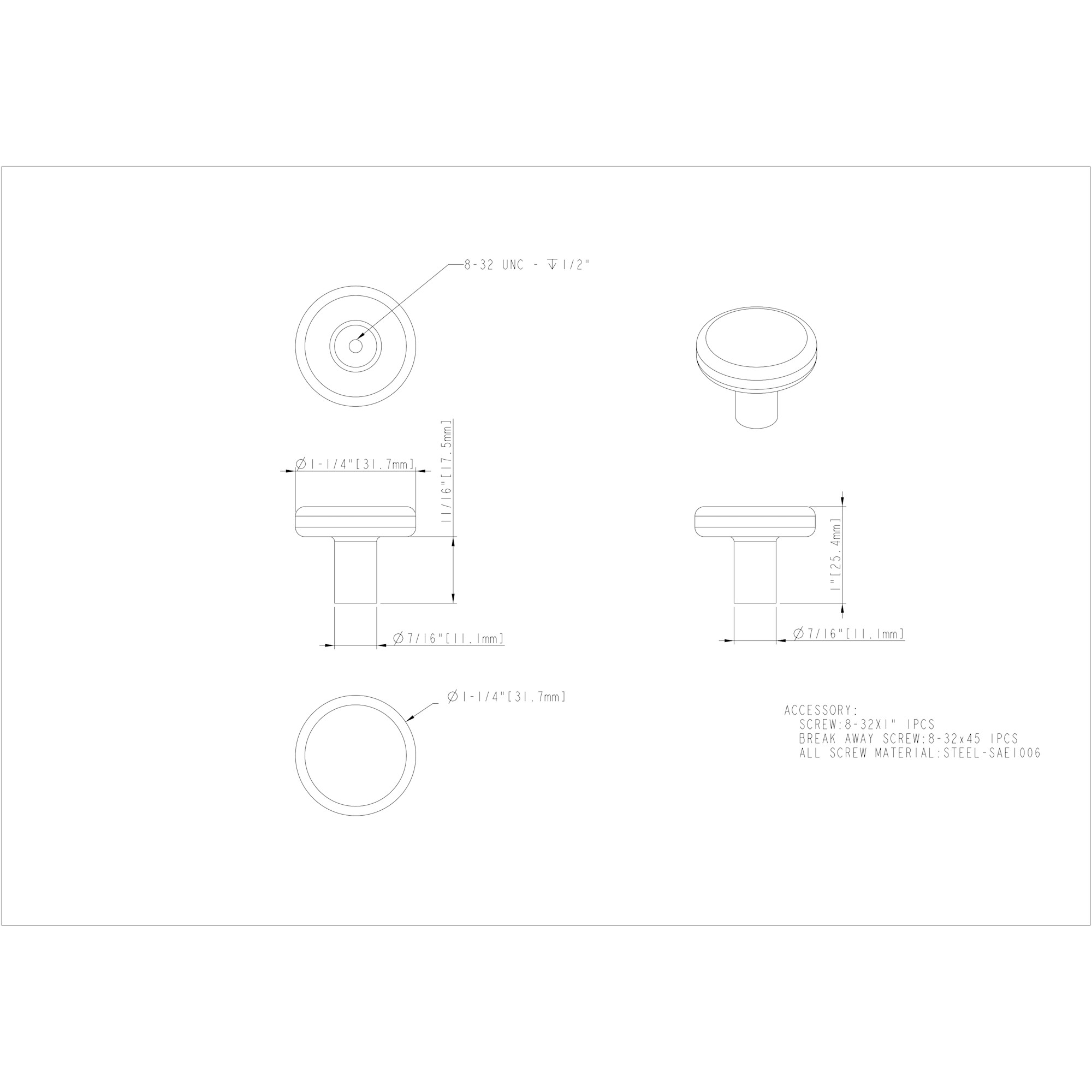 Gibson Cabinet Knob (105) - Image 4