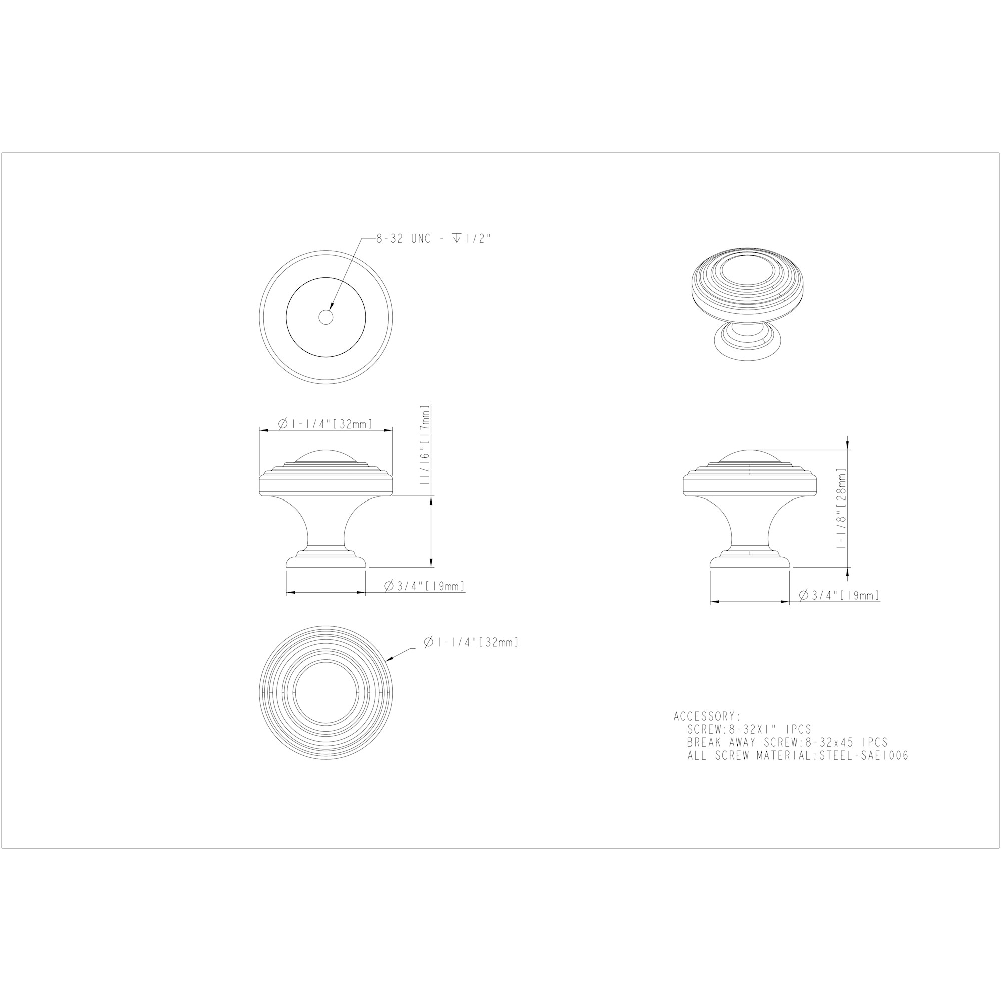 Bremen 2 Cabinet Knob (137)