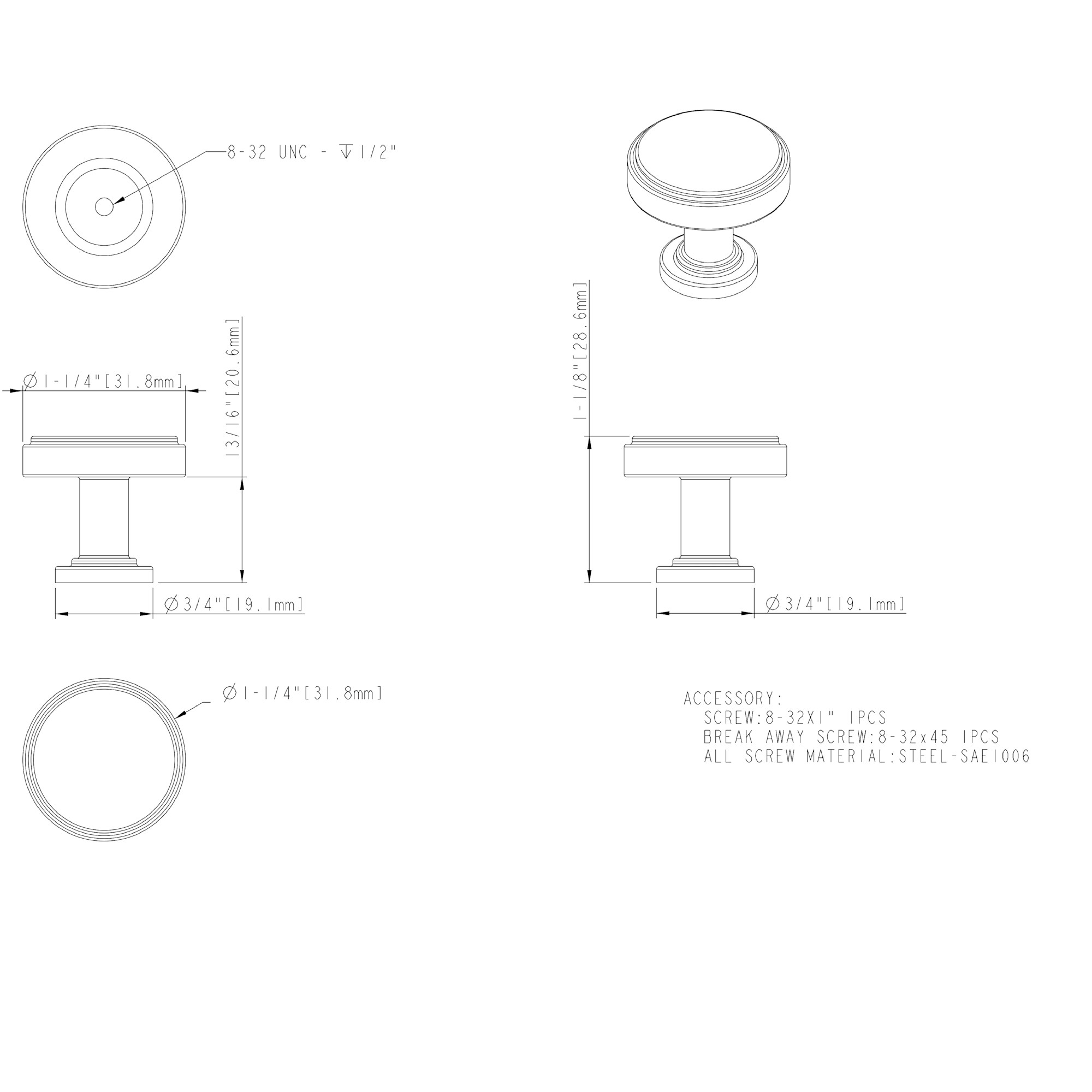Richard Cabinet Knob (171) - Image 7