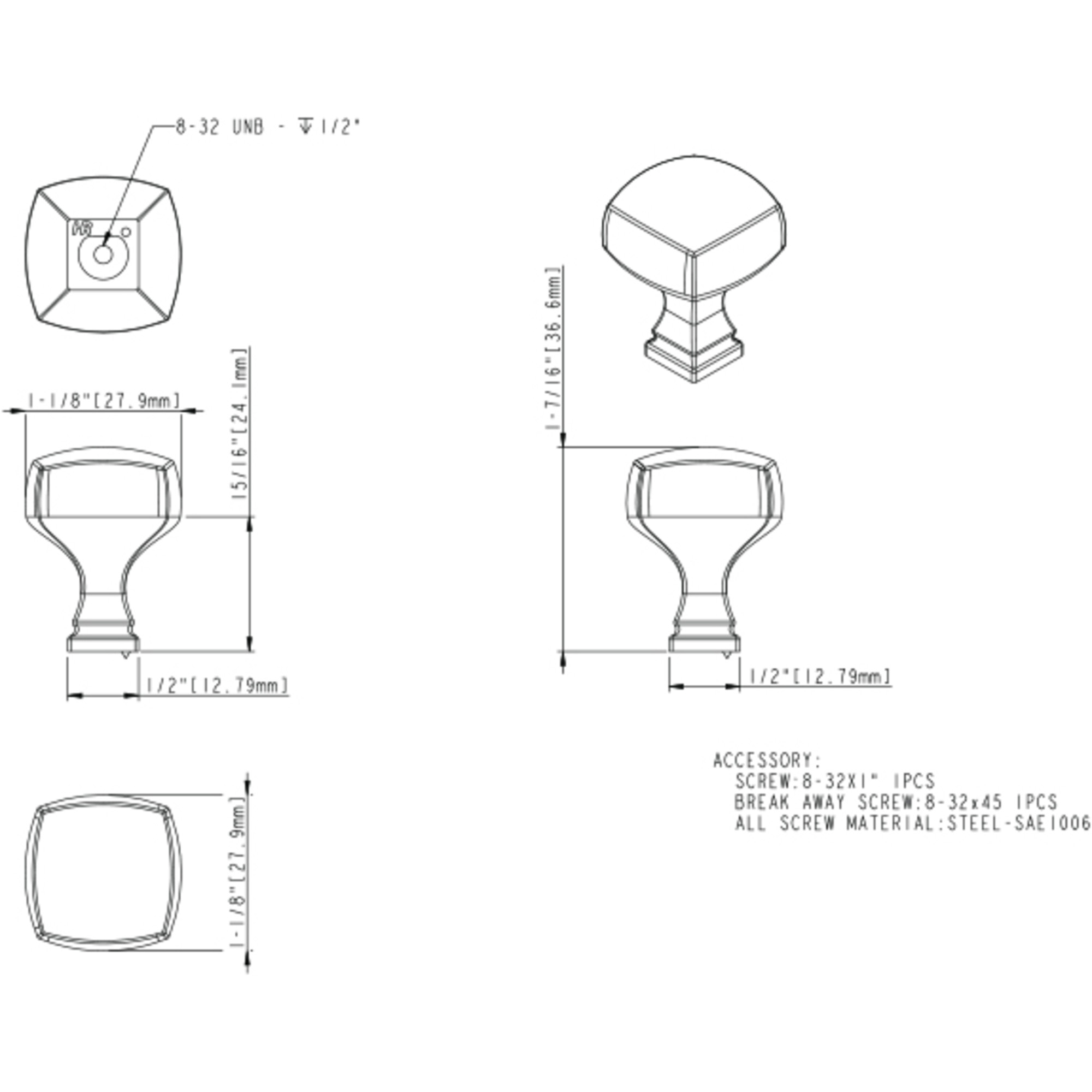 Audrey Cabinet Knob (278) - Image 6