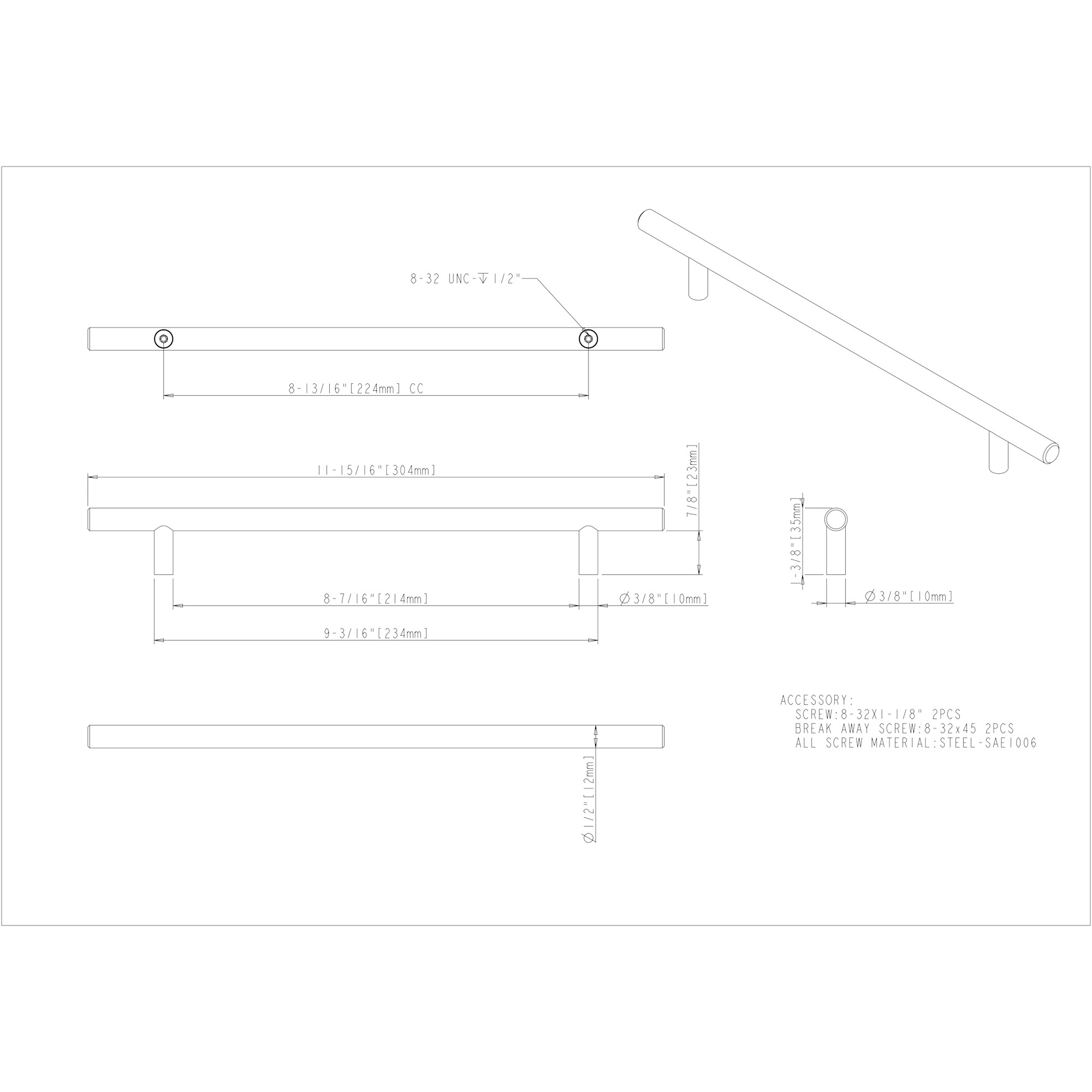 Naples Cabinet Pull (302) - Image 2