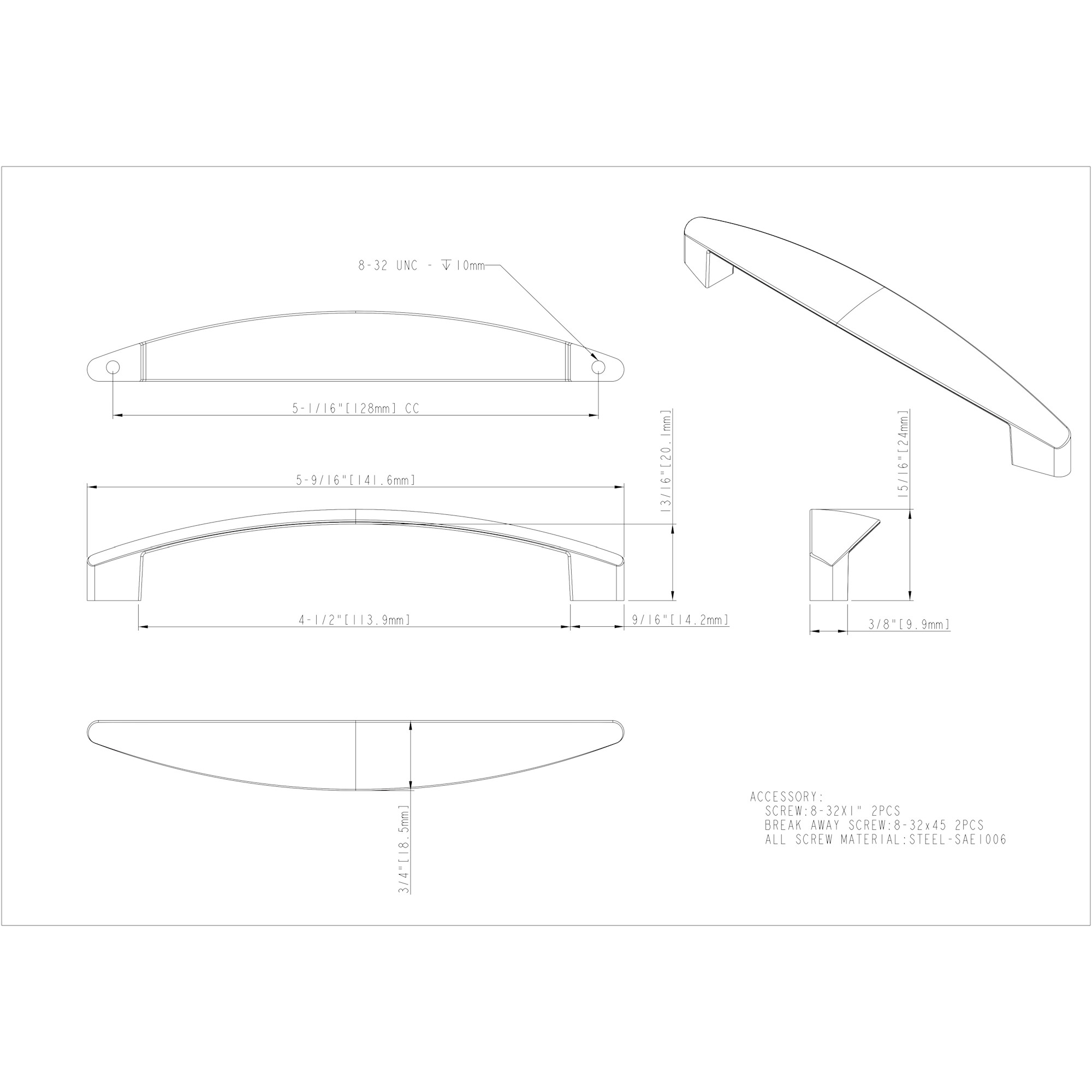 Belfast Cabinet Pull (308) - Image 2
