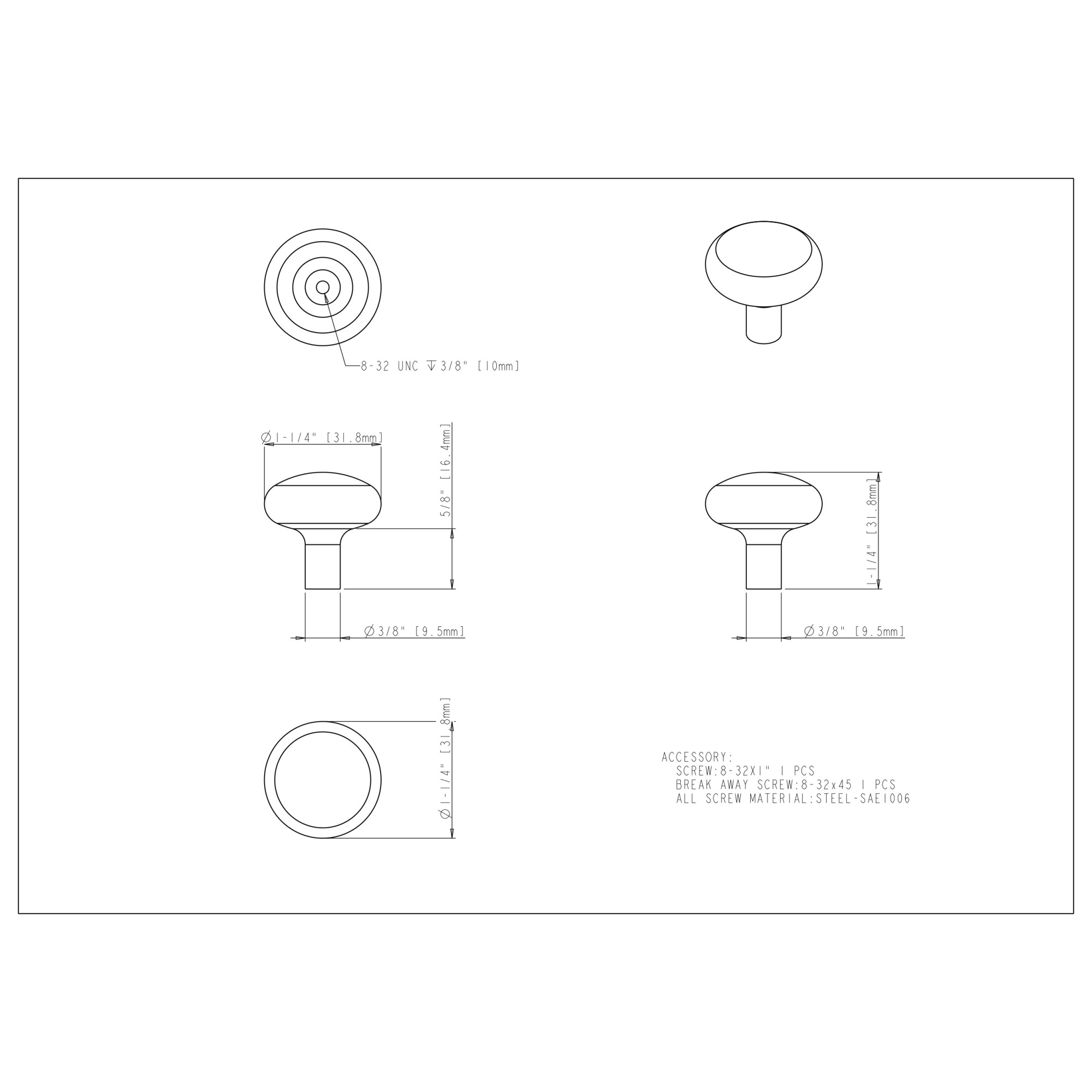 Loxley Cabinet Knob (329) - Image 4