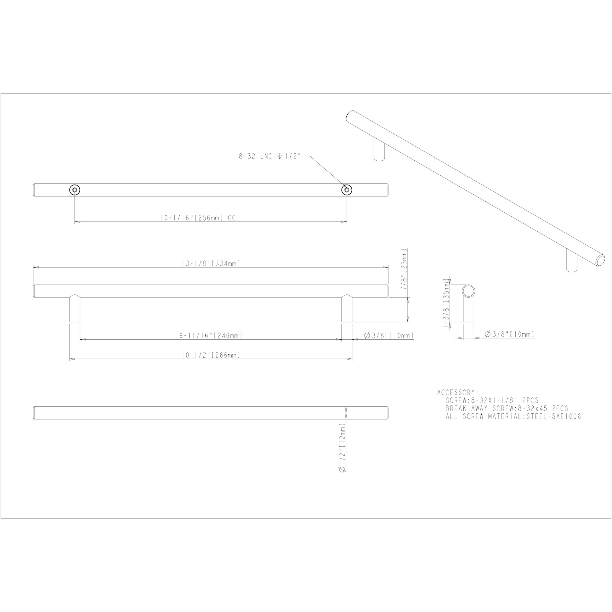 Naples Cabinet Pull (334) - Image 2
