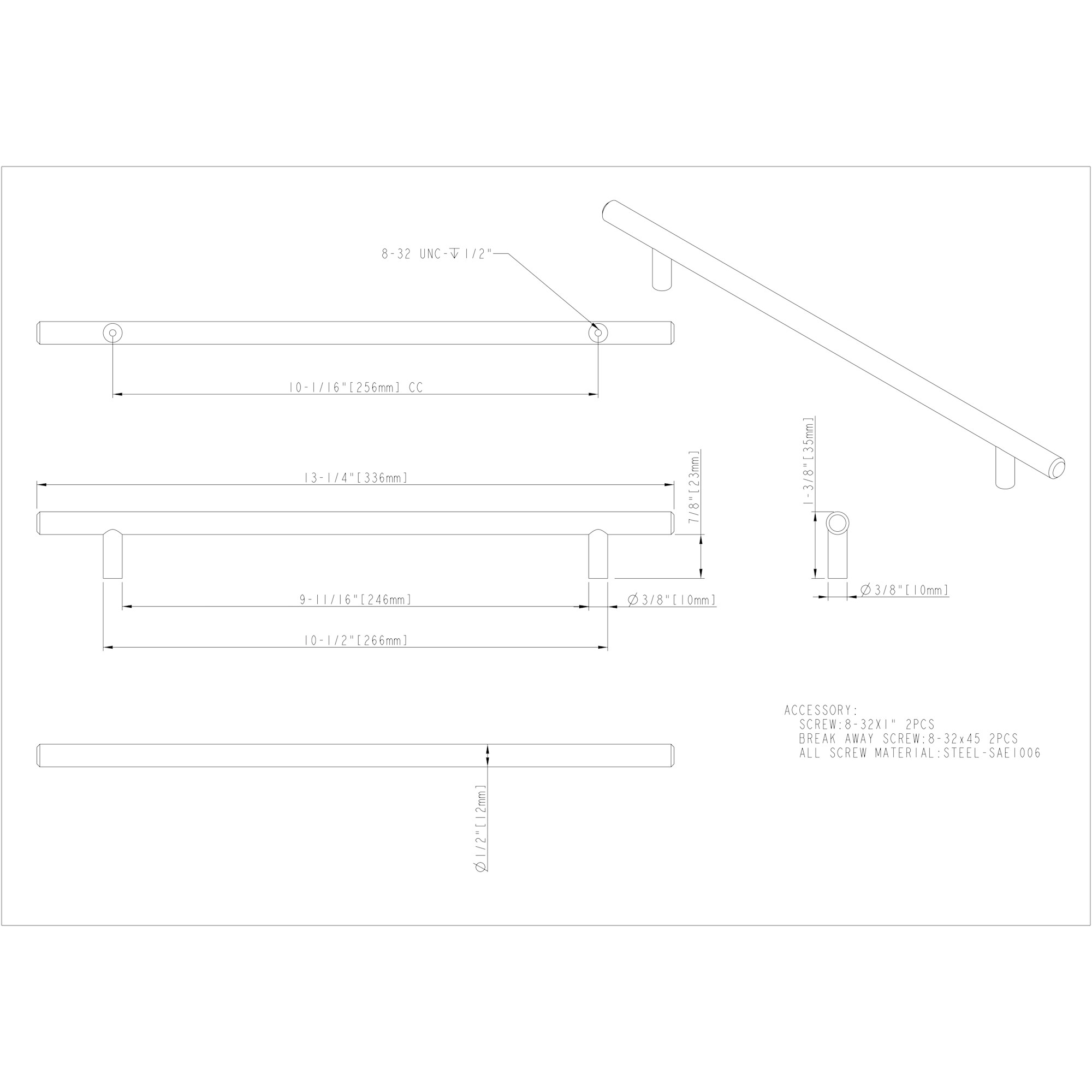 Naples Cabinet Pull (336) - Image 2