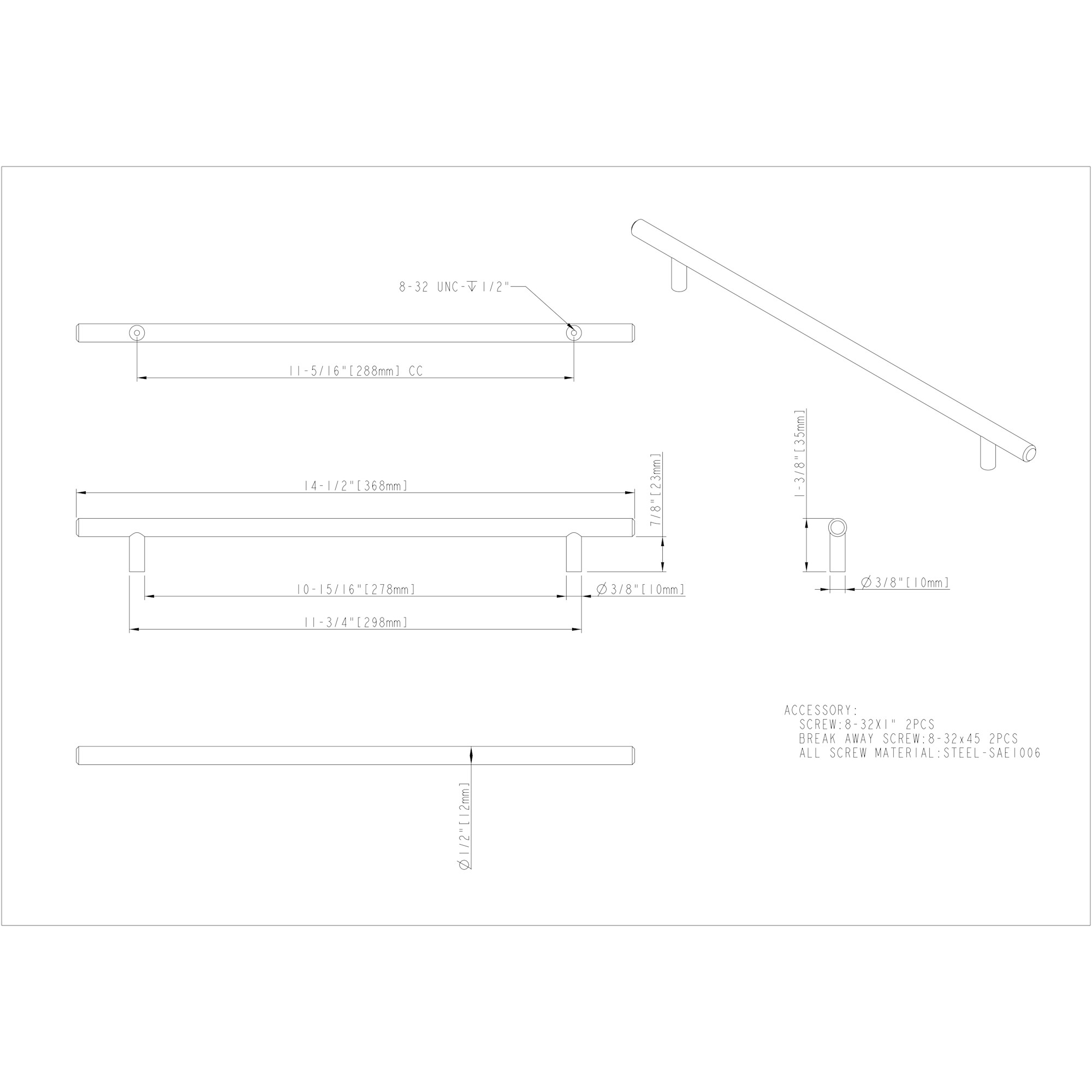 Naples Cabinet Pull (368) - Image 2