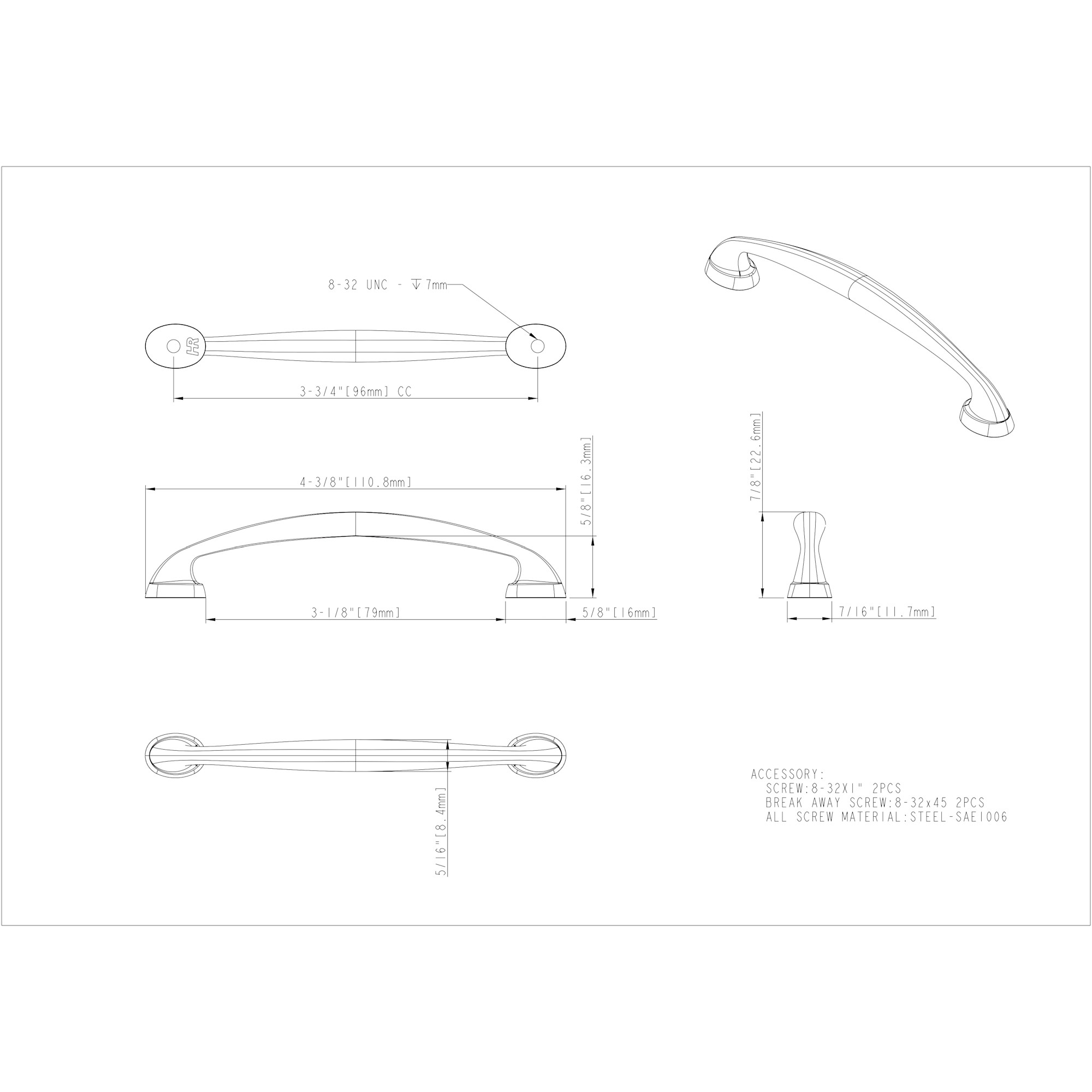 Capri Cabinet Pull (411689) - Image 2
