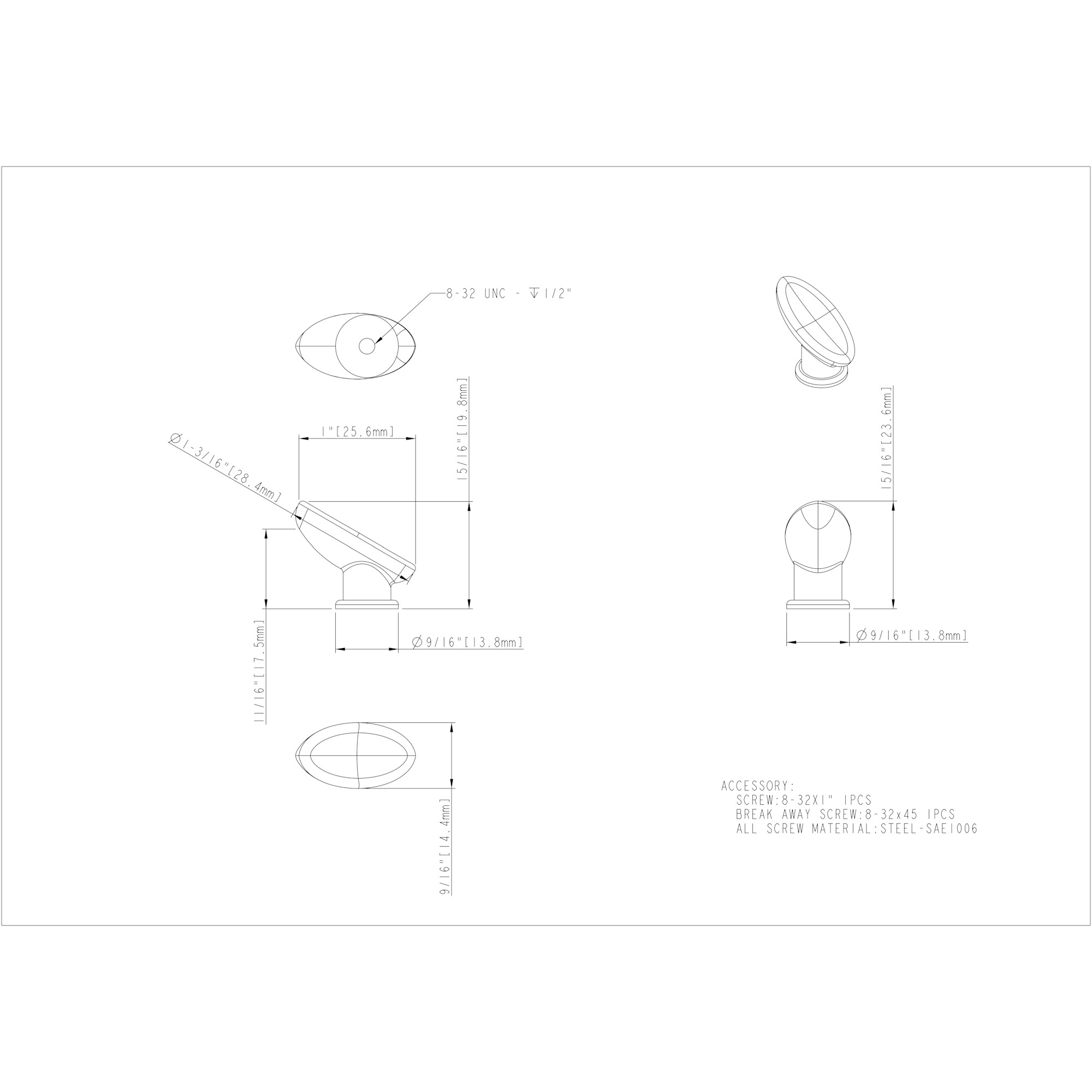Capri Cabinet Knob (412461) - Image 2