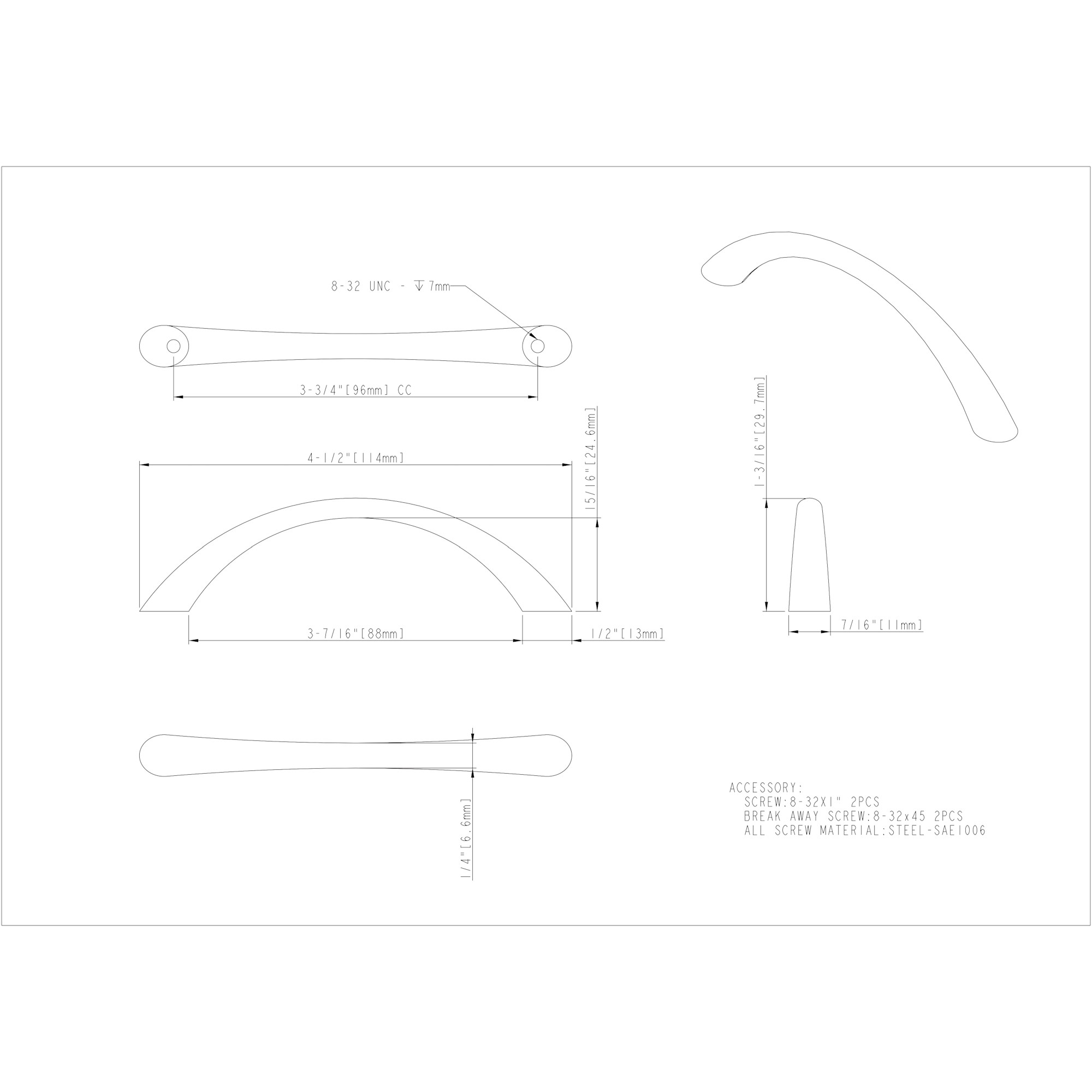 Capri Cabinet Pull (4690) - Image 2