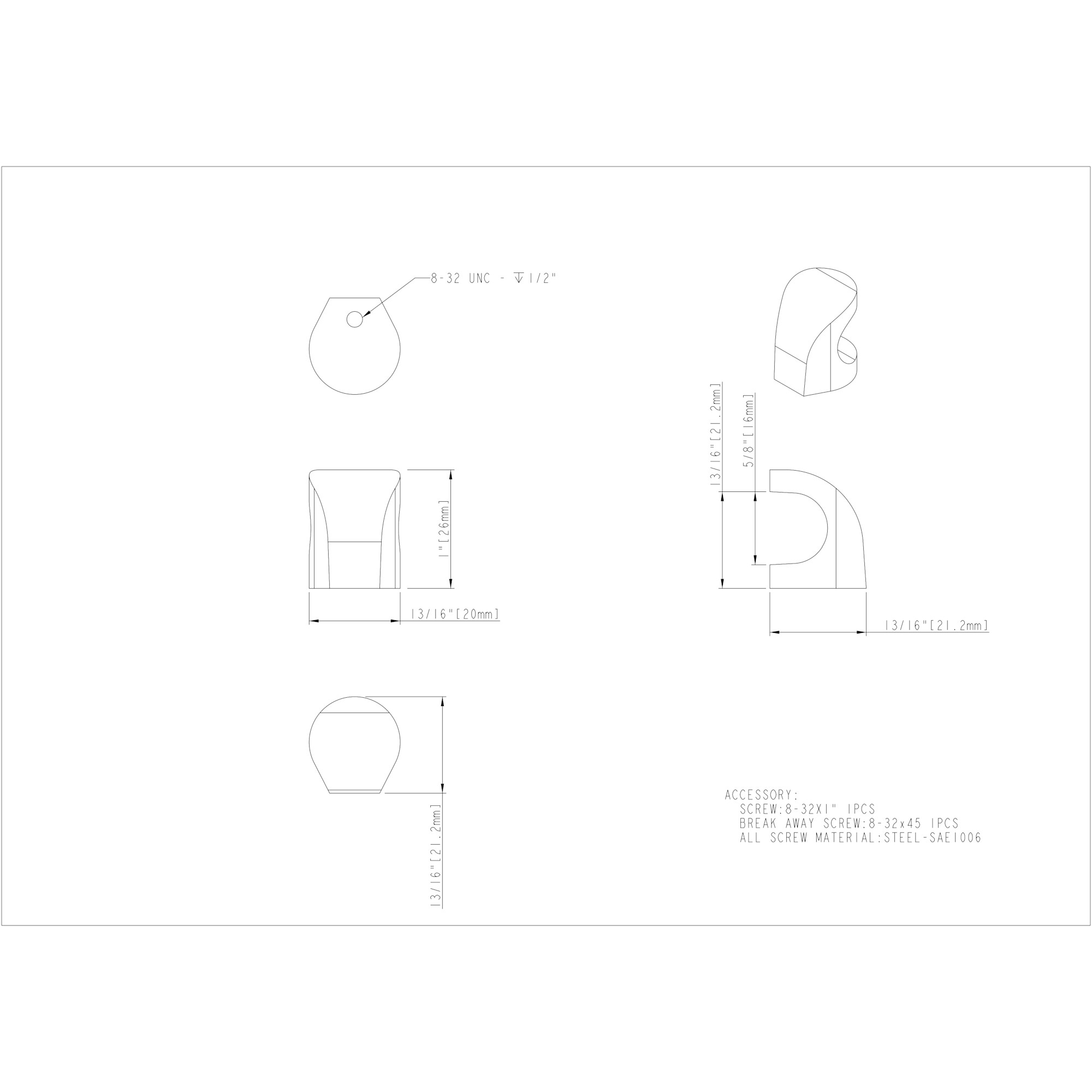 Capri Cabinet Knob (530142) - Image 3