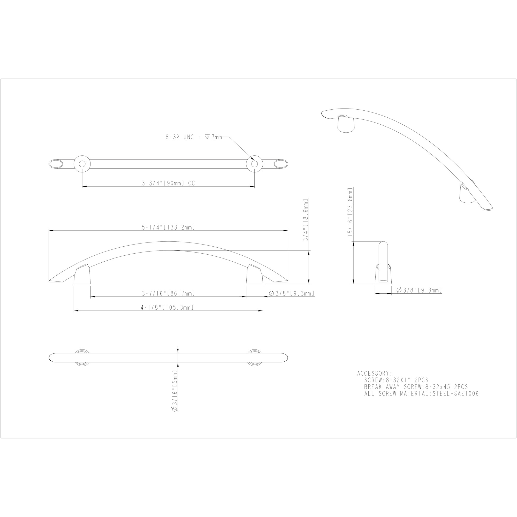 Capri Cabinet Pull (530144) - Image 2