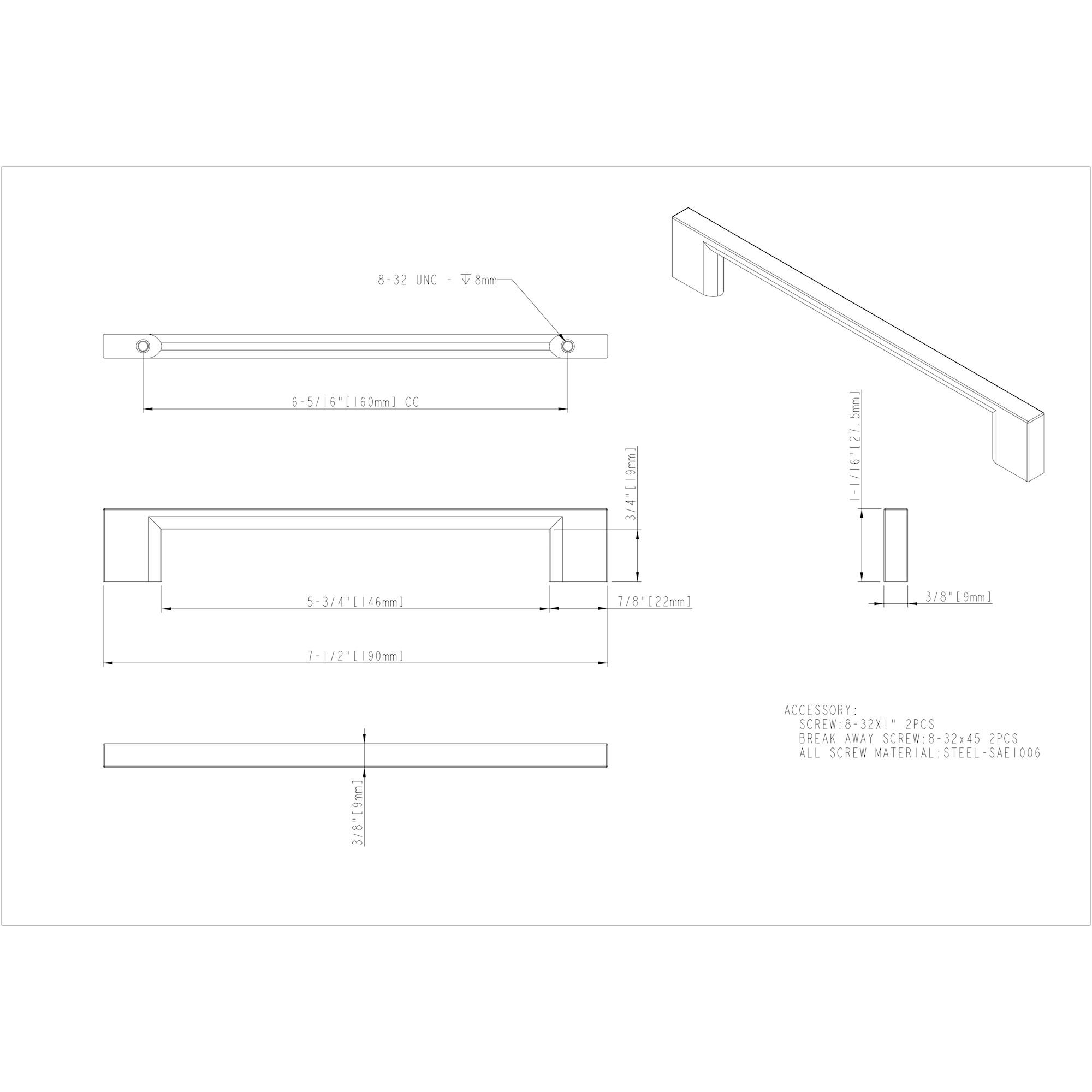 Sutton Cabinet Pull - Image 2