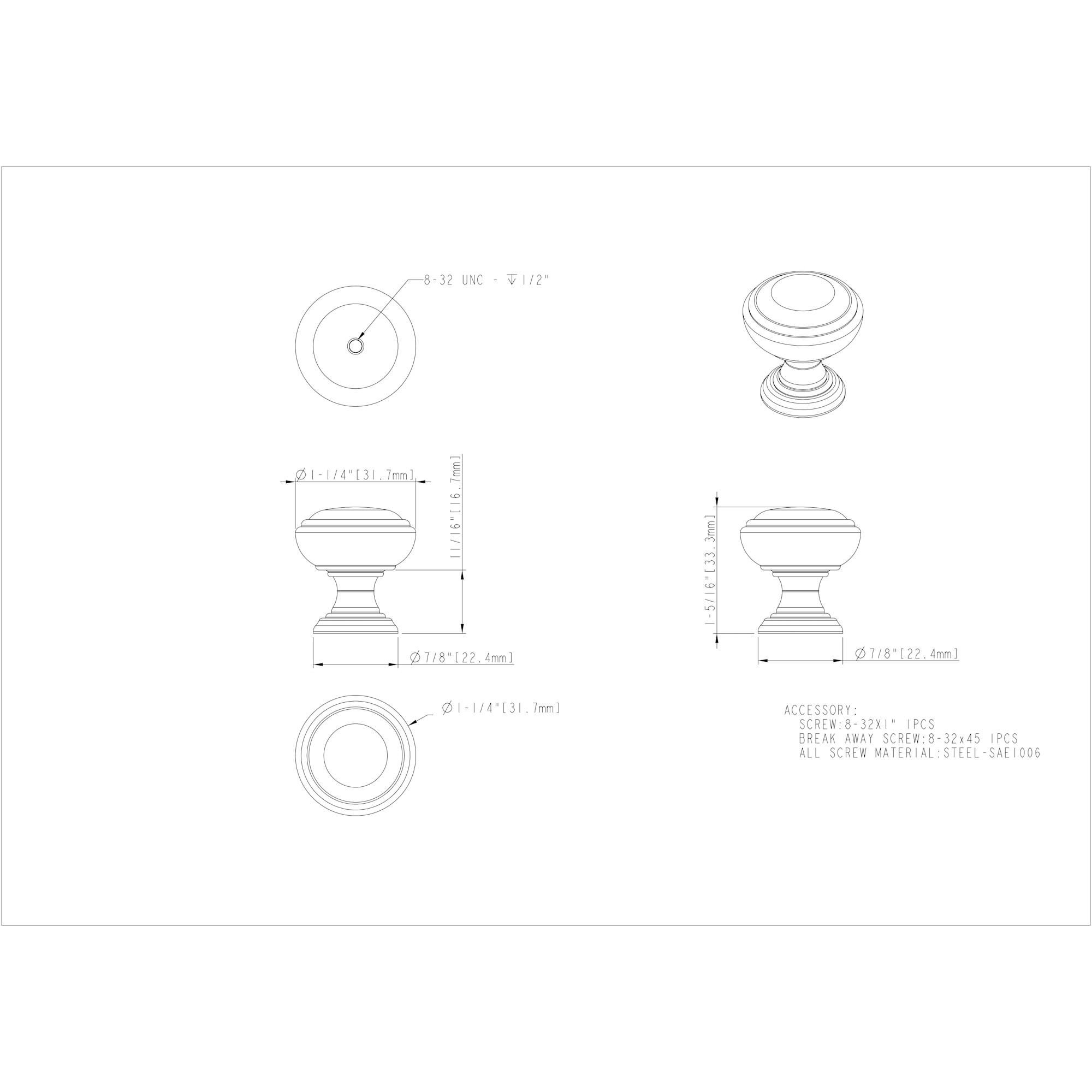 Tiffany Cabinet Knob