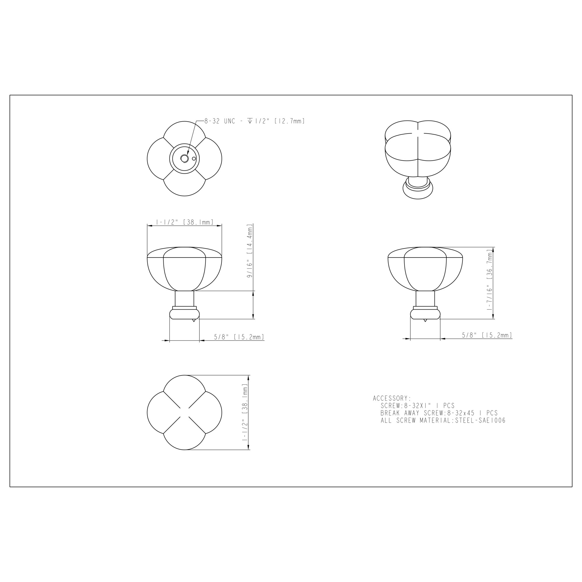 Southerland Cabinet Knob (686L) - Image 5