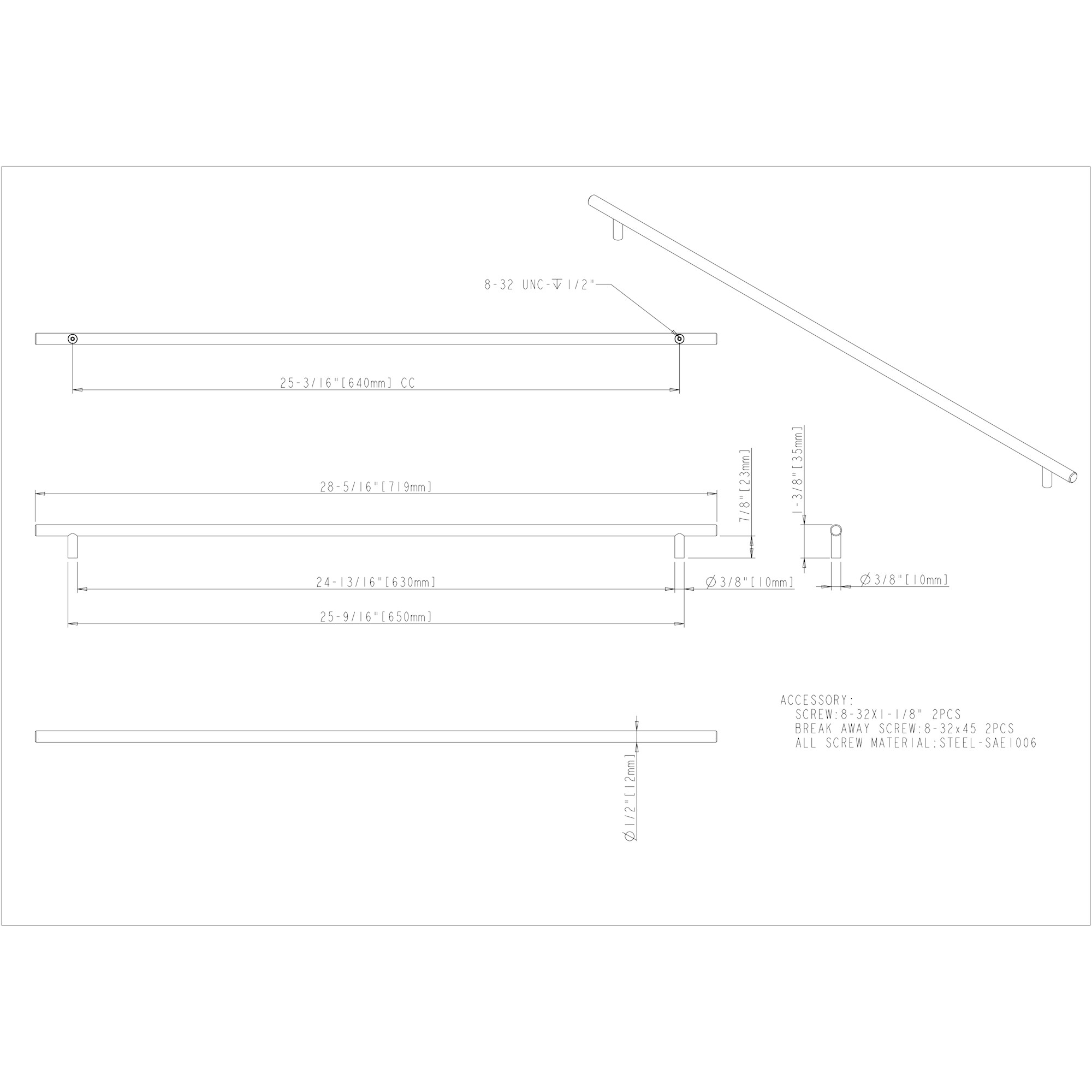 Naples Cabinet Pull (719) - Image 2