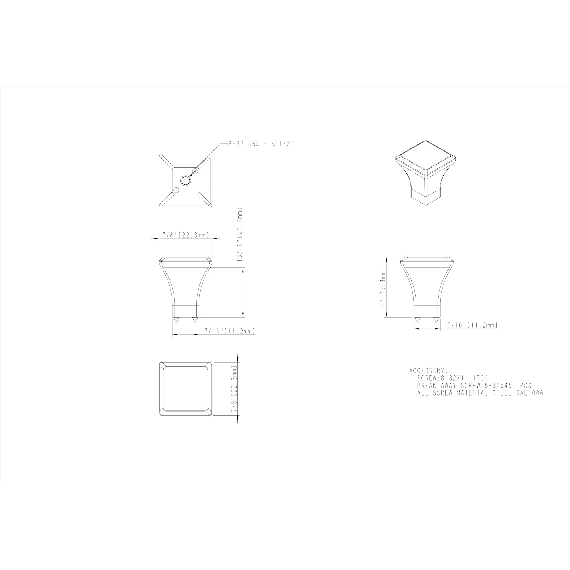 Marlo Cabinet Knob (972S) - Image 4