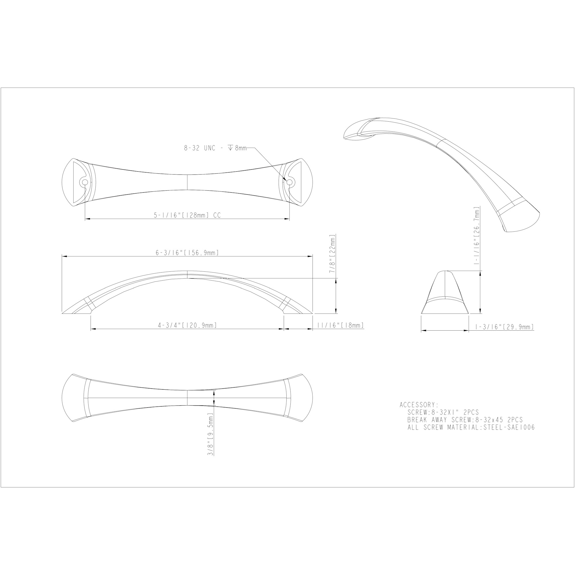 Belfast Cabinet Pull (976) - Image 2