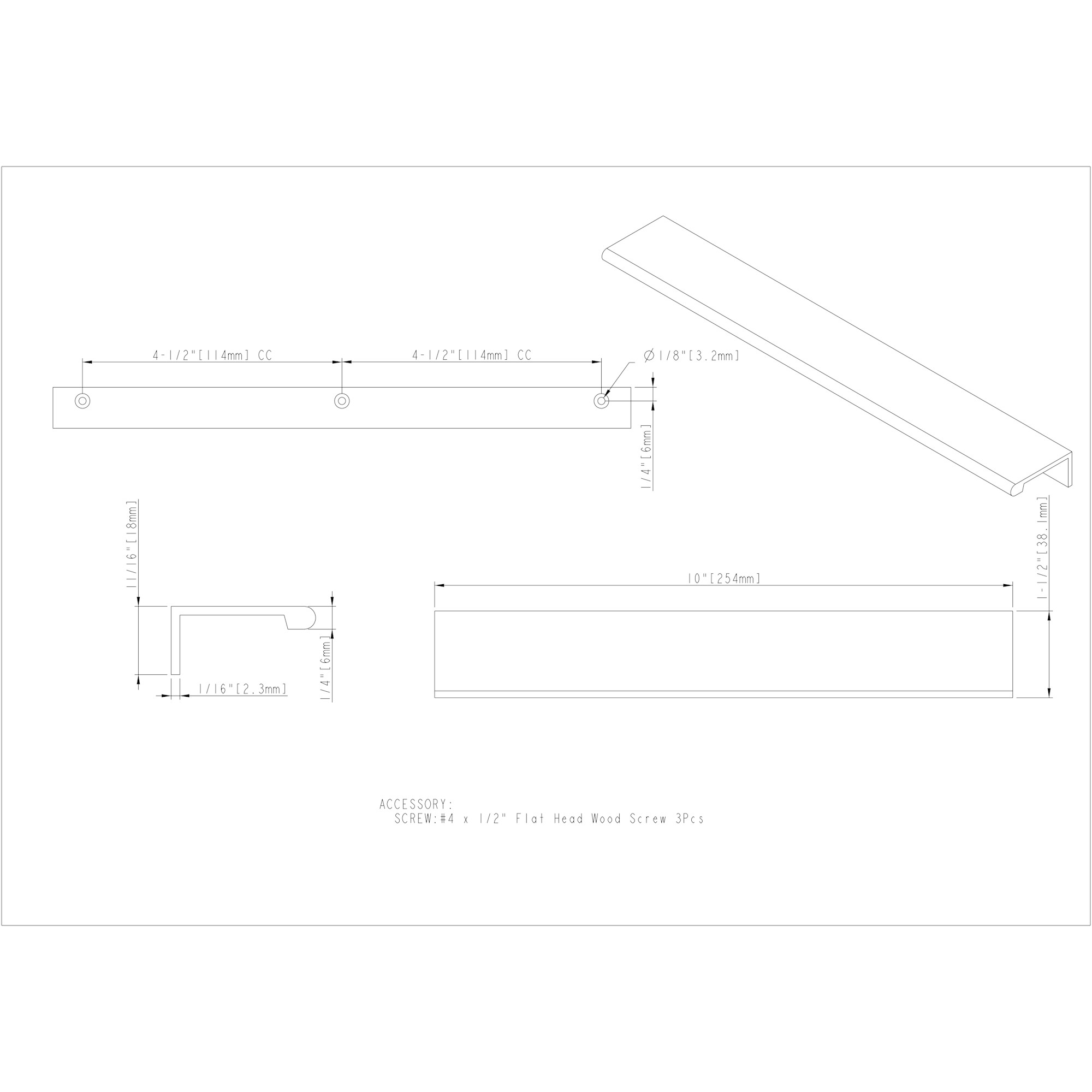 Edgefield Cabinet Pull – 114 mm - Image 4