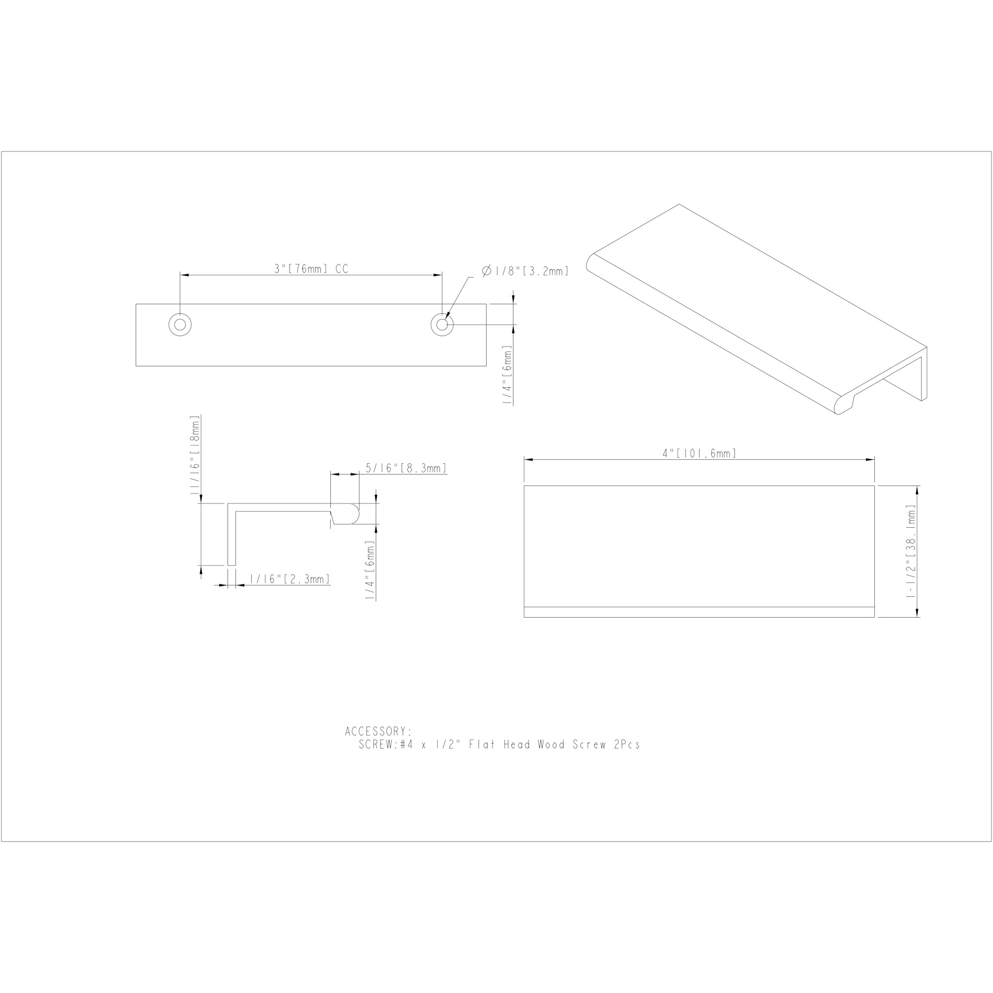 Edgefield Cabinet Pull – 76 mm - Image 4