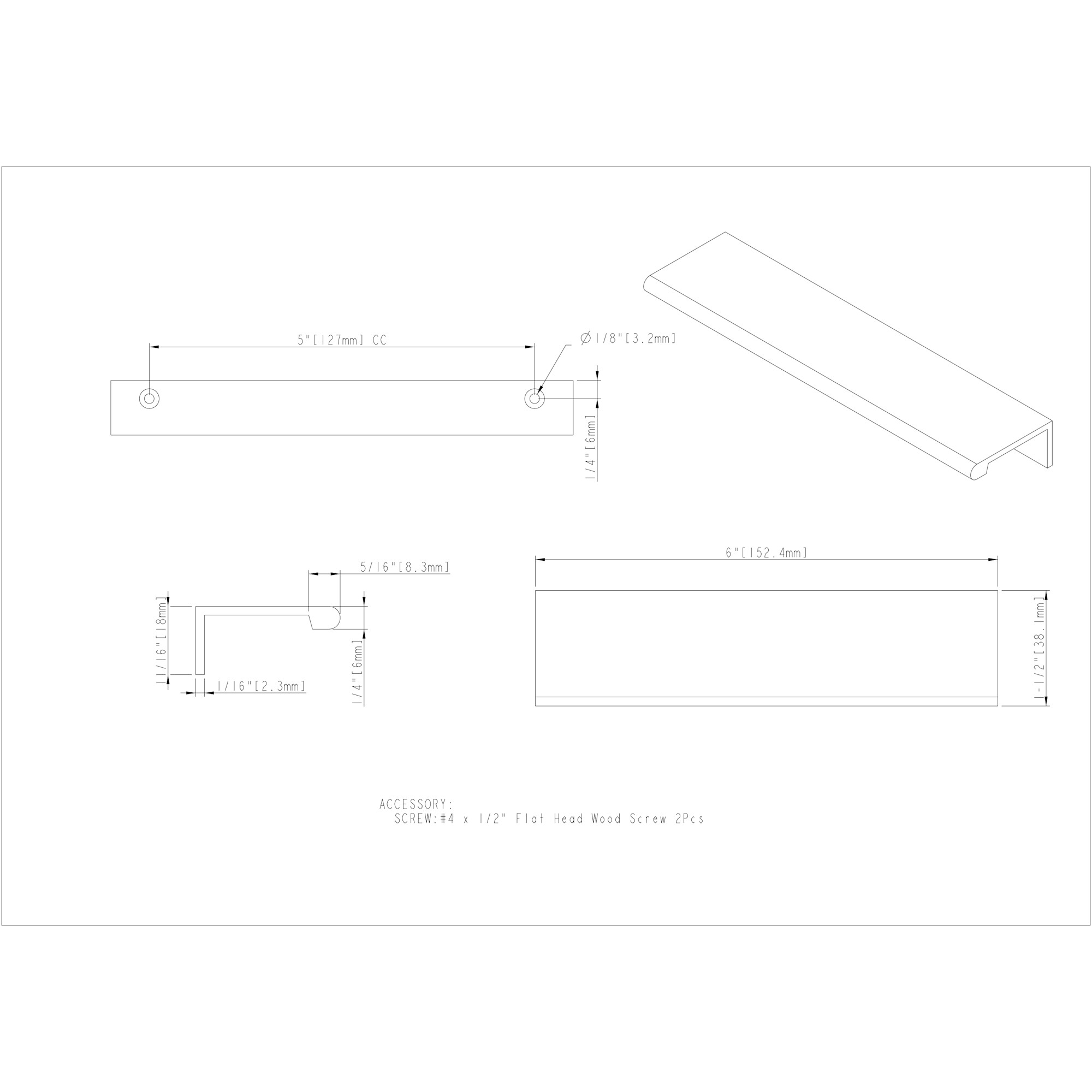 Edgefield Cabinet Pull – 127 mm - Image 4