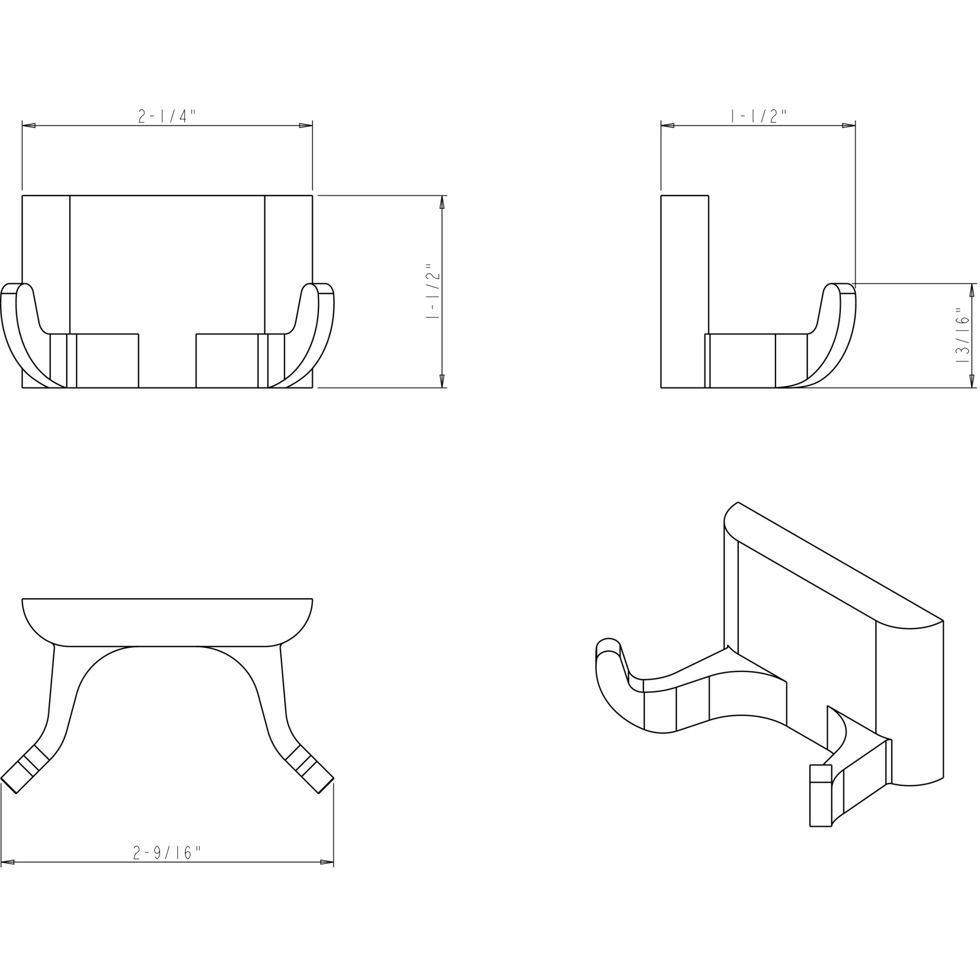 Bridgeport Robe Hook (BHE1-02-R) - Image 3