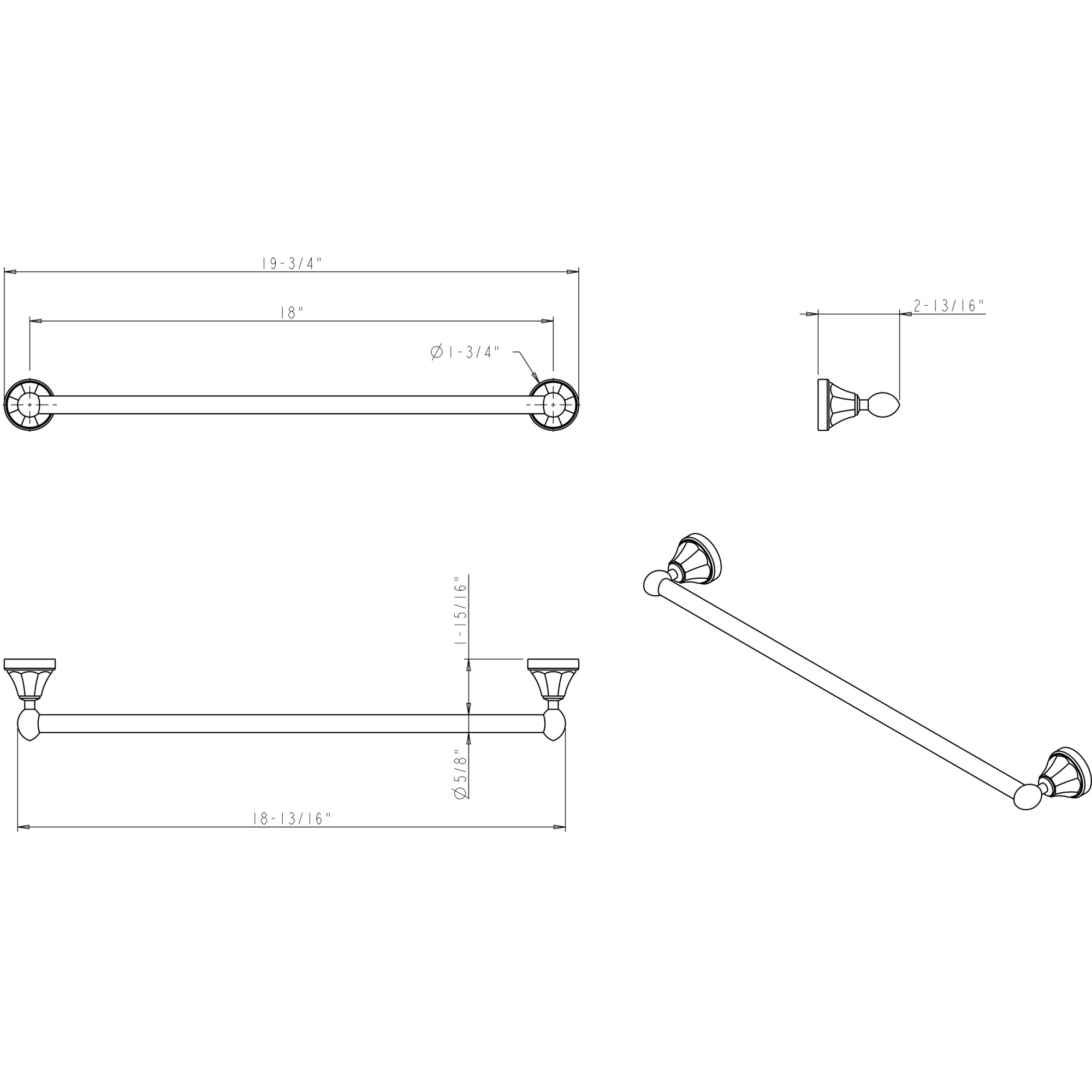 Newbury Towel Bar (BHE3-03) - Image 2