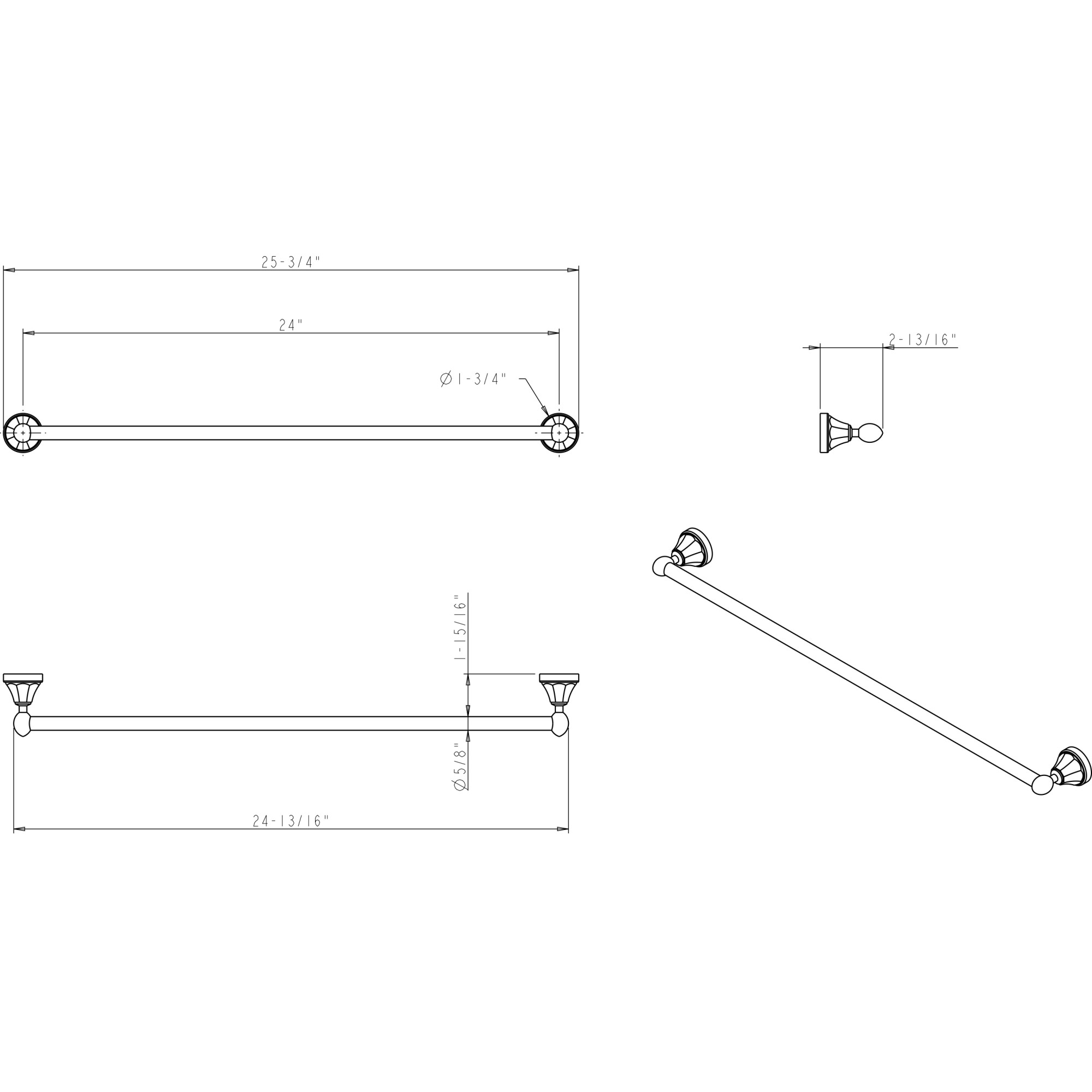 Newbury Towel Bar (BHE3-04) - Image 2