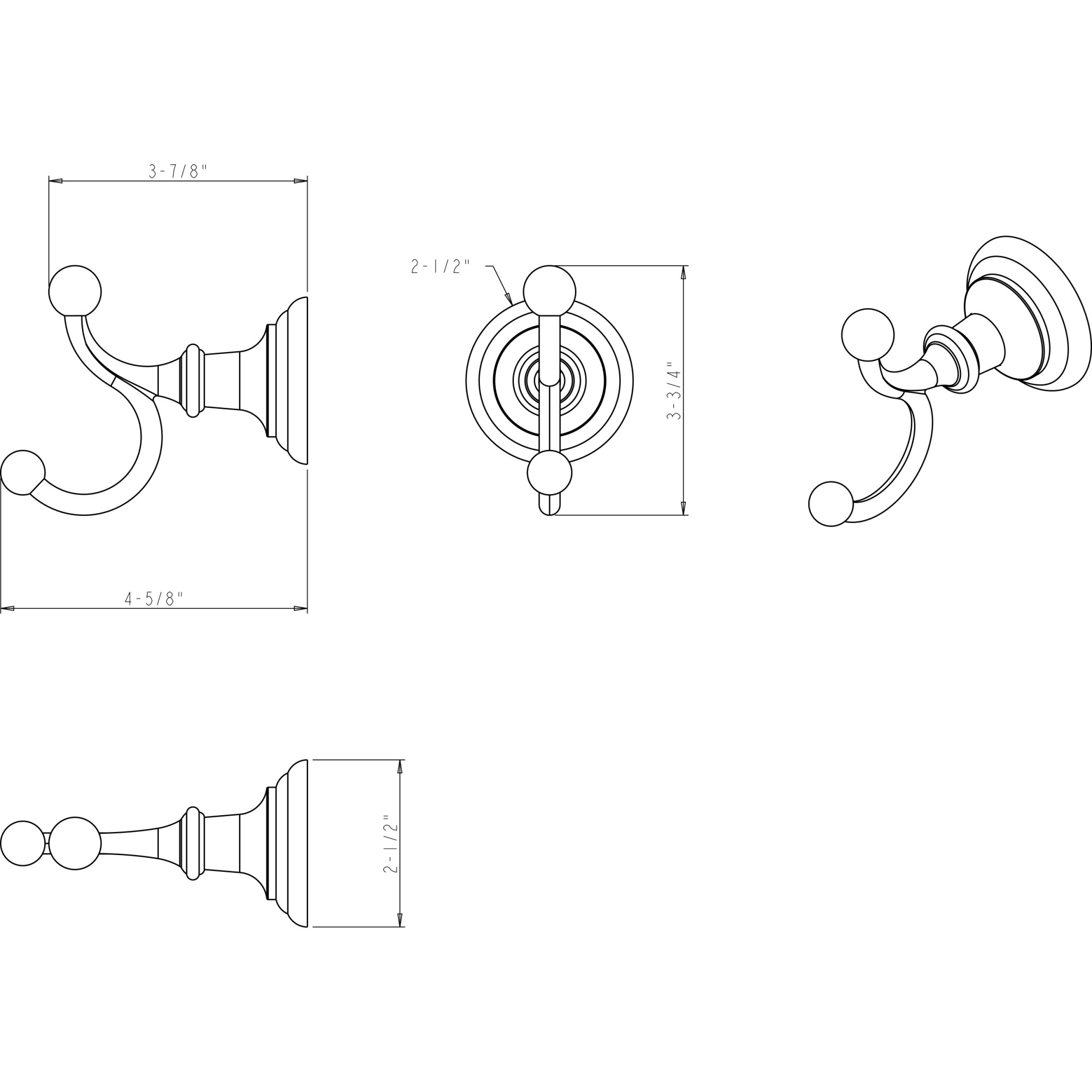 Fairview Robe Hook (BHE5-02-R) - Image 2