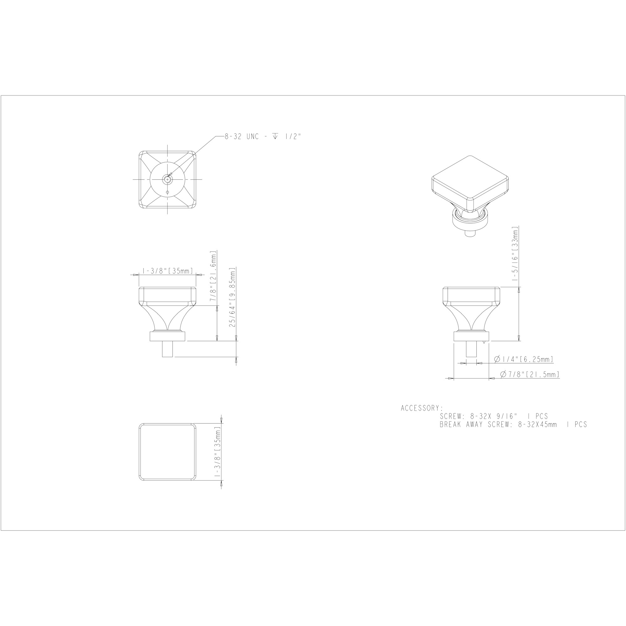 Harlow Cabinet Knob (G140L)