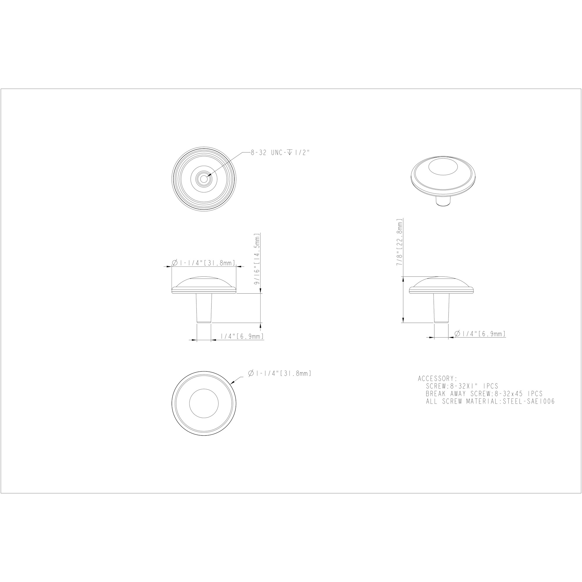 Kingsport Cabinet Knob (WK150)
