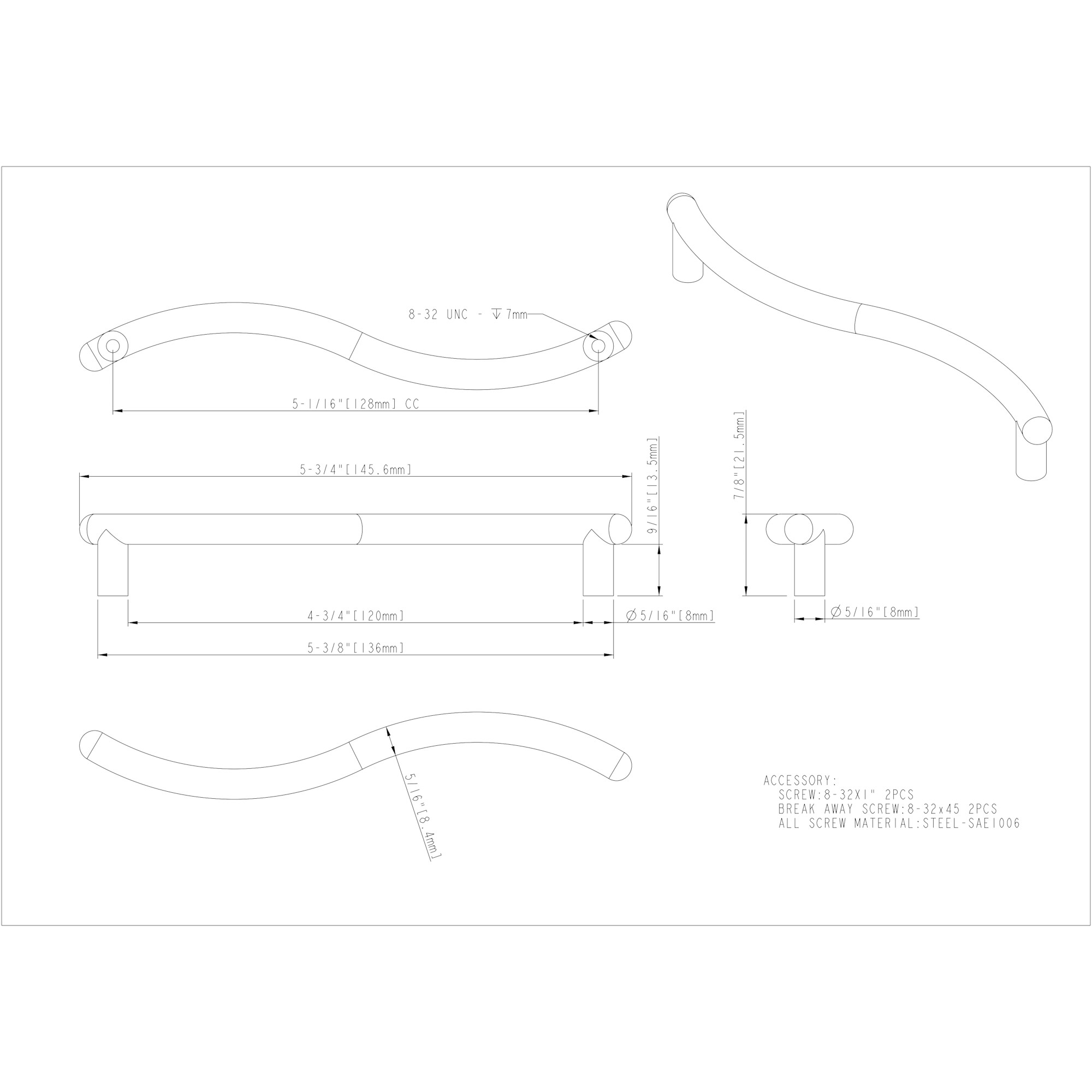 Capri Cabinet Pull (Z205) - Image 2