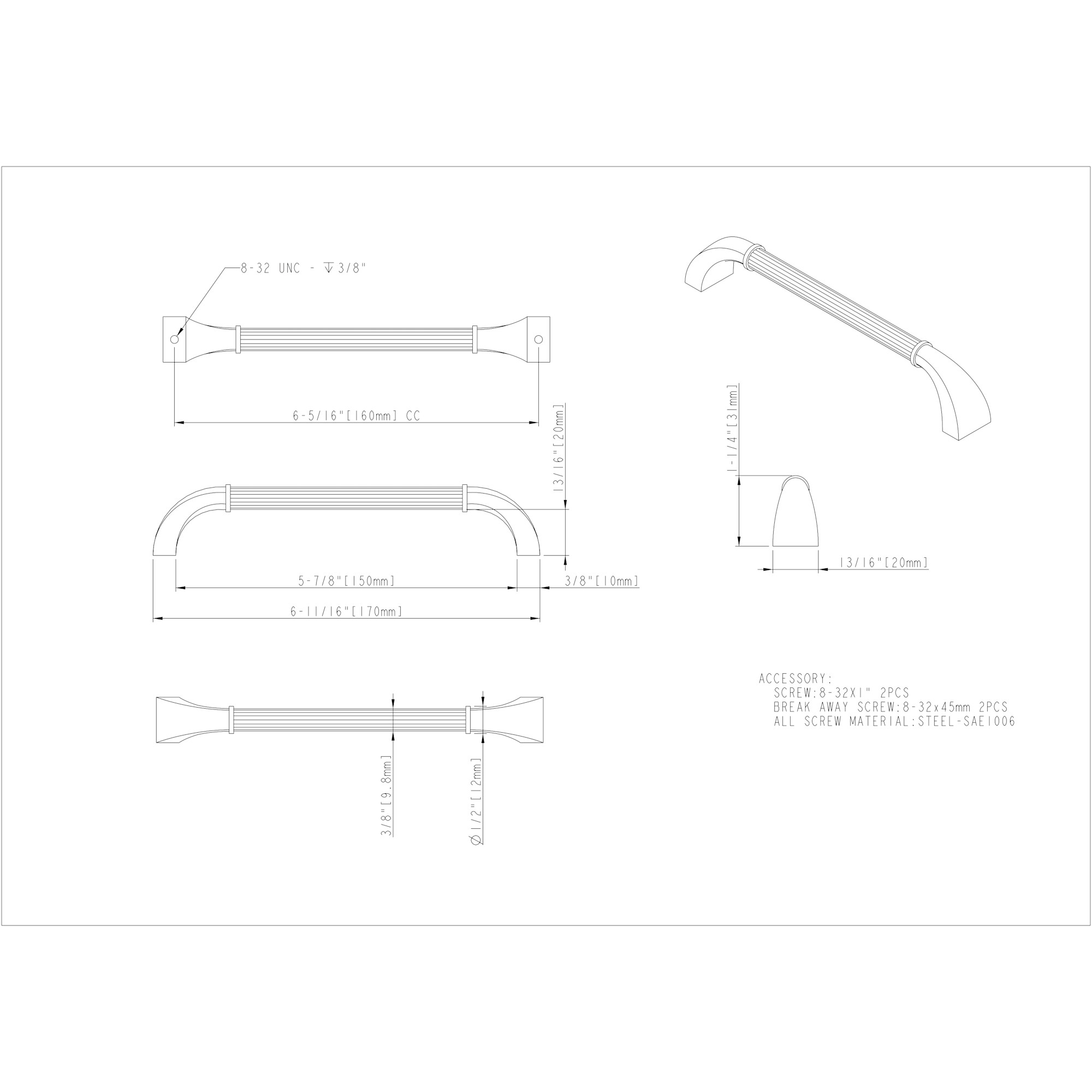 Cordova Cabinet Pull (Z281) - Image 5