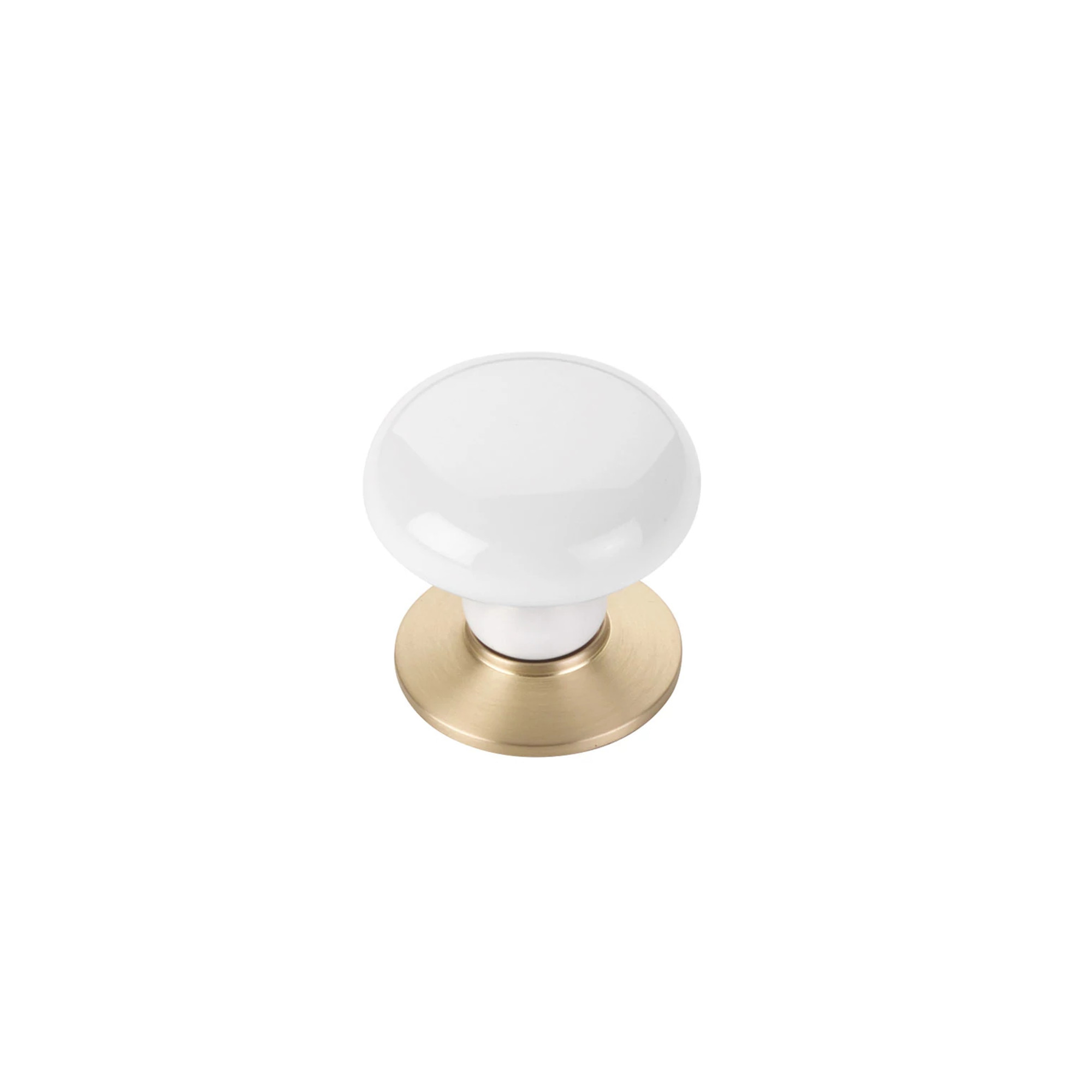 Porcelain Porcelain Wardrobe Knob, Ice White