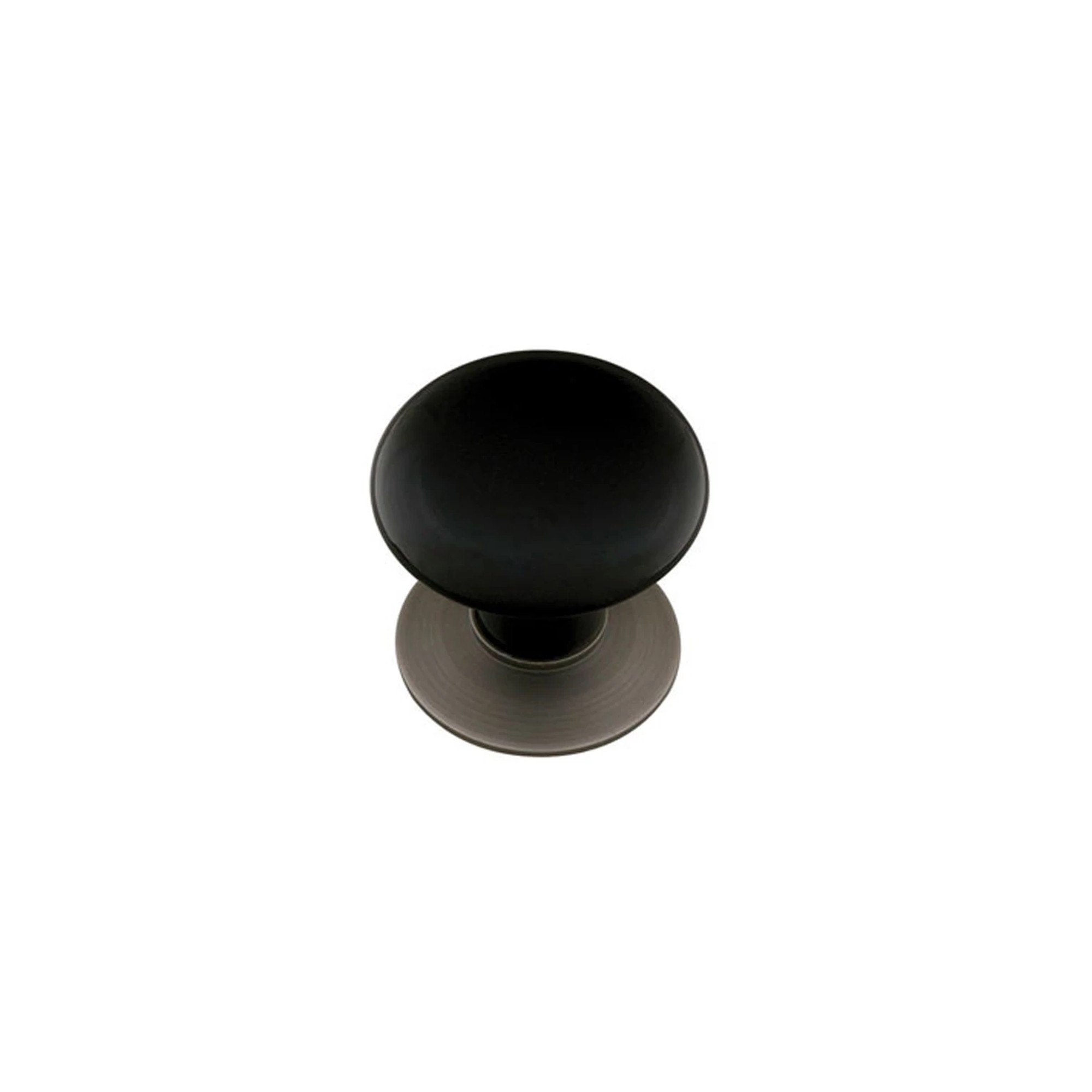 Porcelain Porcelain Cabinet Knob, Ebony